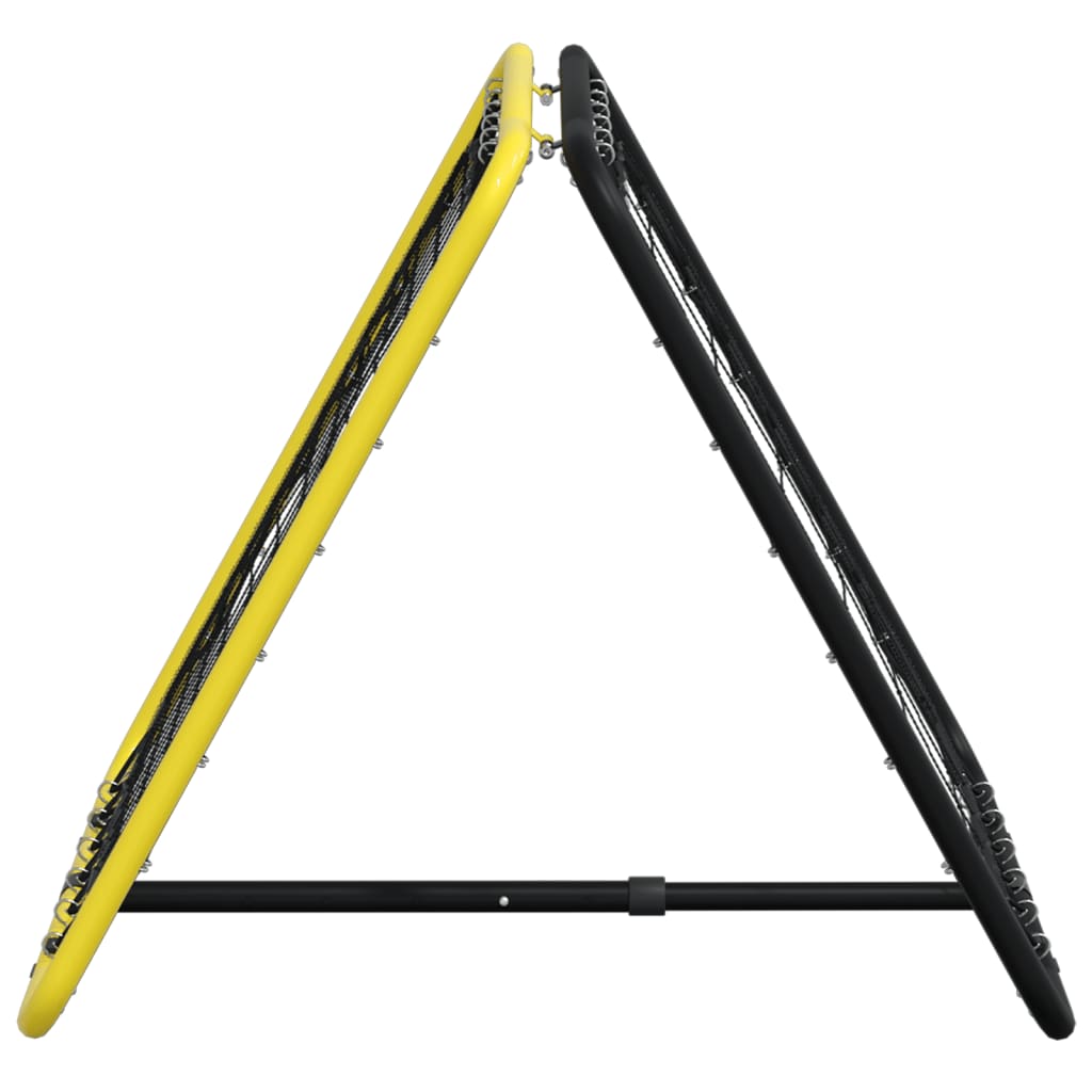 vidaXL Filet de rebond de football double face réglable jaune et noir
