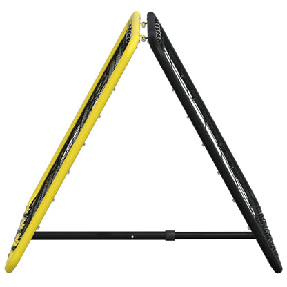 vidaXL Filet de rebond de football double face réglable jaune et noir