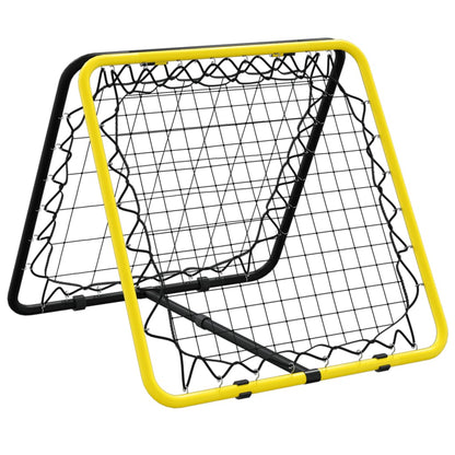 vidaXL Filet de rebond de football double face réglable jaune et noir