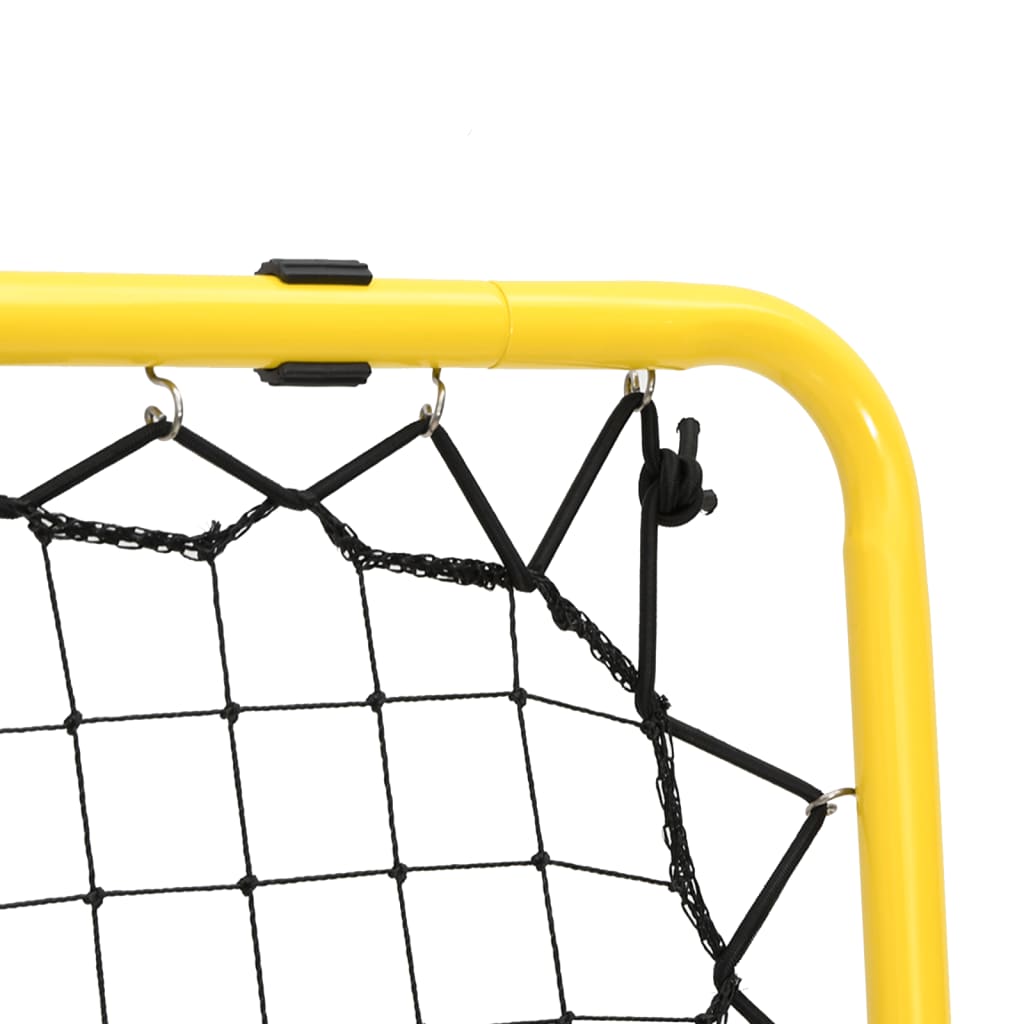 vidaXL Filet de rebond de football double face réglable jaune et noir