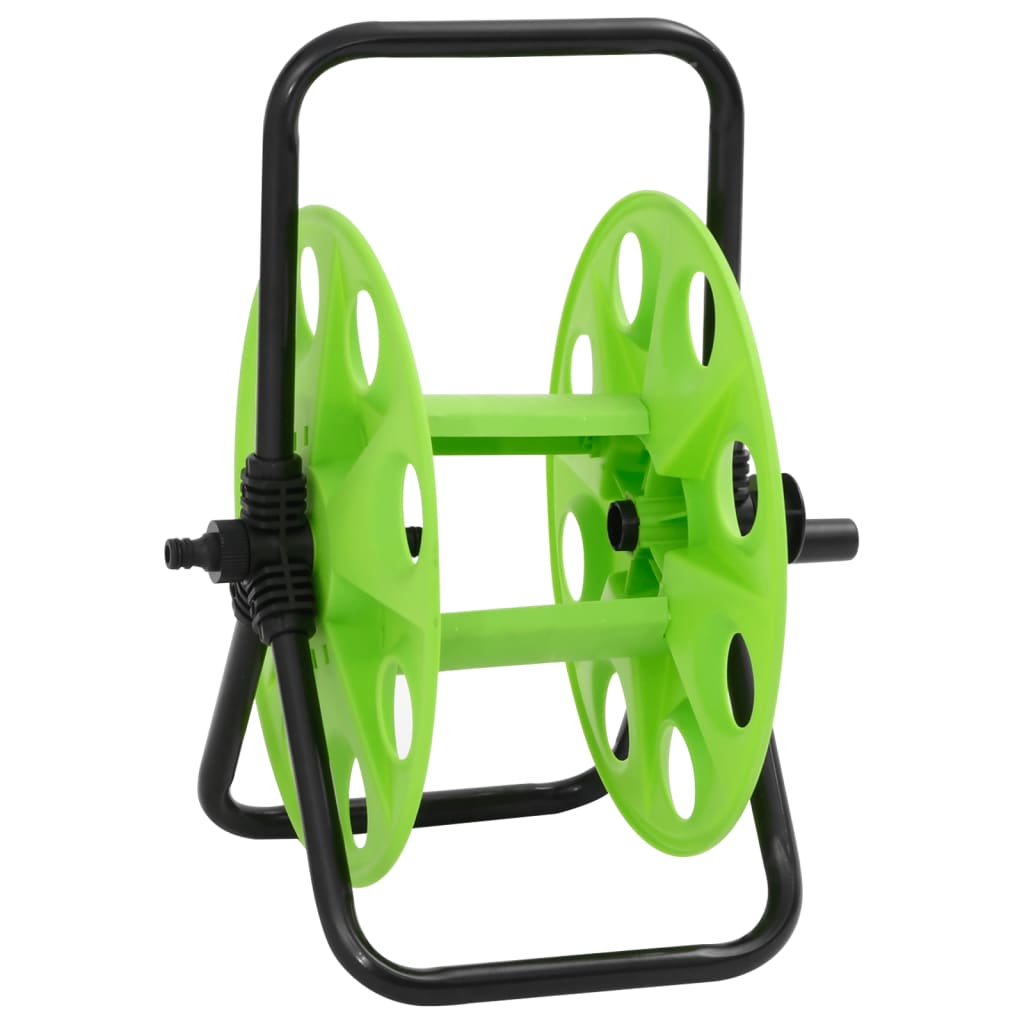 vidaXL Enrouleur de tuyau vert sur pied pour tuyau de 45 m 1/2" acier