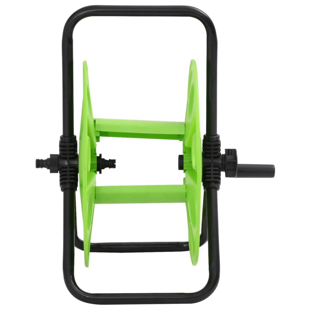 vidaXL Enrouleur de tuyau vert sur pied pour tuyau de 45 m 1/2" acier