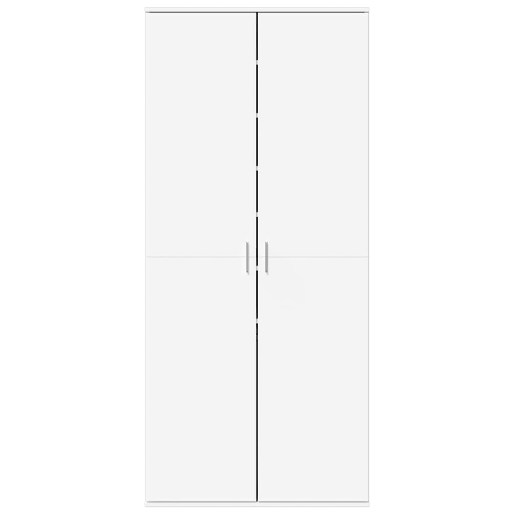 vidaXL Armoire à chaussures Blanc 80x39x178 cm Bois d'ingénierie