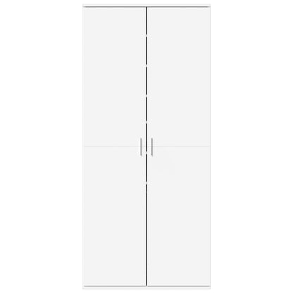 vidaXL Armoire à chaussures Blanc 80x39x178 cm Bois d'ingénierie
