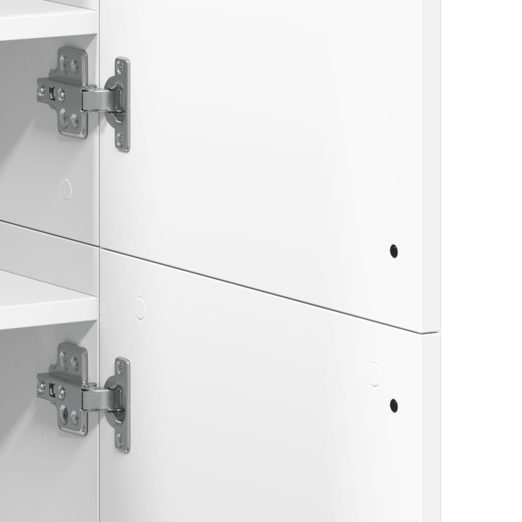 vidaXL Armoire à chaussures Blanc 80x39x178 cm Bois d'ingénierie
