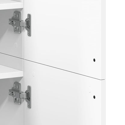 vidaXL Armoire à chaussures Blanc 80x39x178 cm Bois d'ingénierie