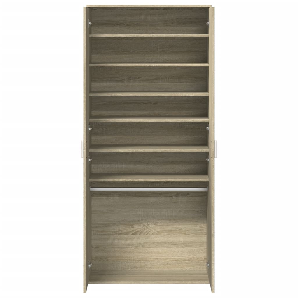 vidaXL Armoire à chaussures Chêne sonoma 80x39x178cm Bois d'ingénierie