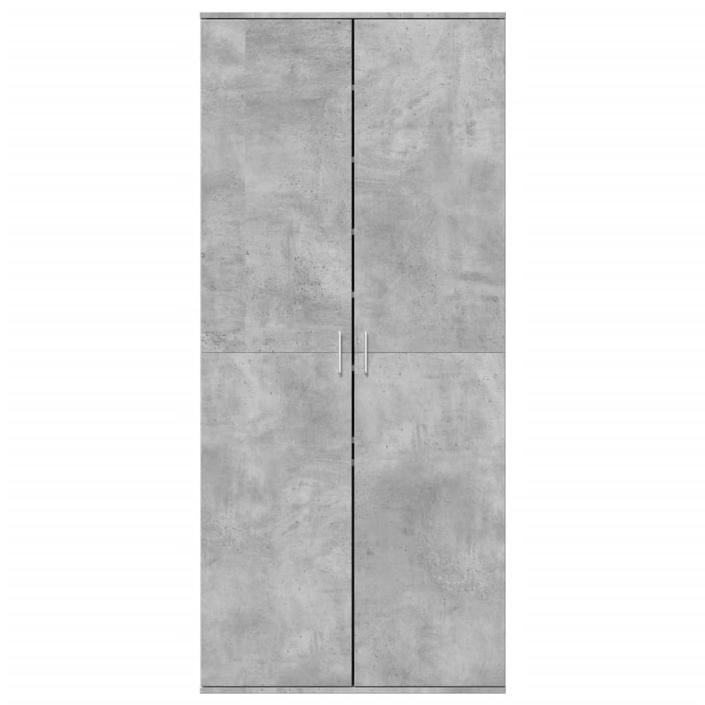 vidaXL Armoire à chaussures Gris béton 80x39x178 cm Bois d'ingénierie