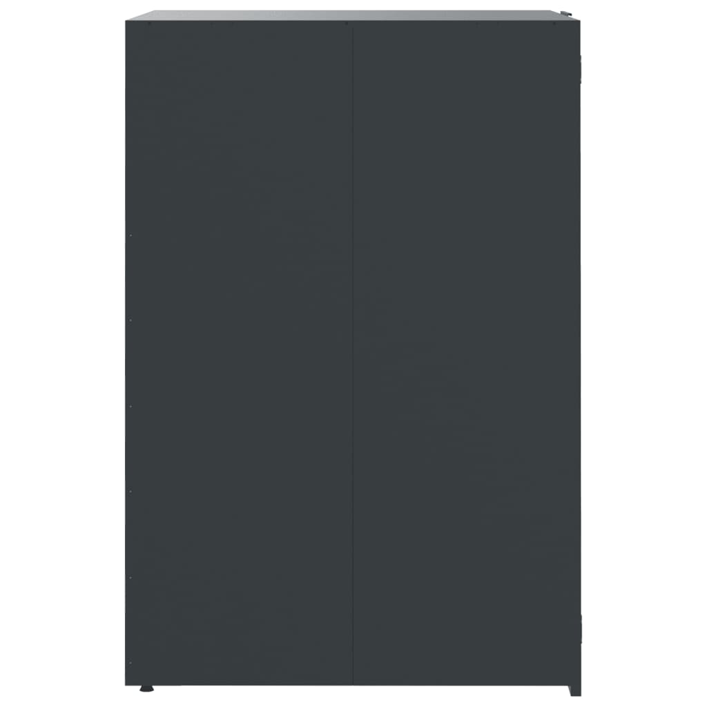 vidaXL Rangement à roulettes pour poubelles pour 2 bacs anthracite
