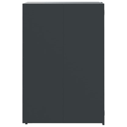 vidaXL Rangement à roulettes pour poubelles pour 2 bacs anthracite