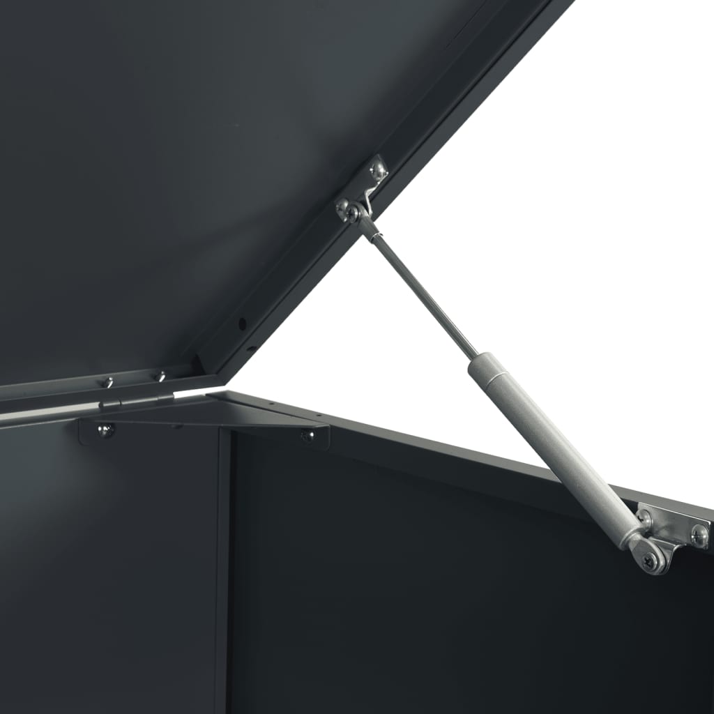vidaXL Rangement à roulettes pour poubelles pour 2 bacs anthracite