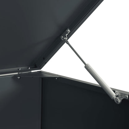vidaXL Rangement à roulettes pour poubelles pour 2 bacs anthracite