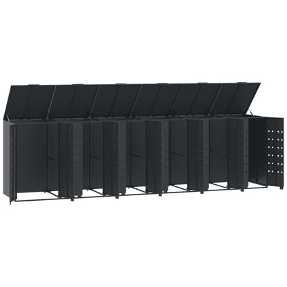vidaXL Rangement à roulettes pour poubelles pour 6 bacs anthracite