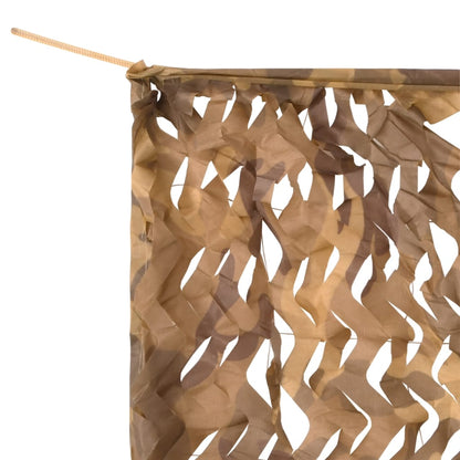vidaXL Filet de camouflage avec sac de rangement 412x144 cm sable