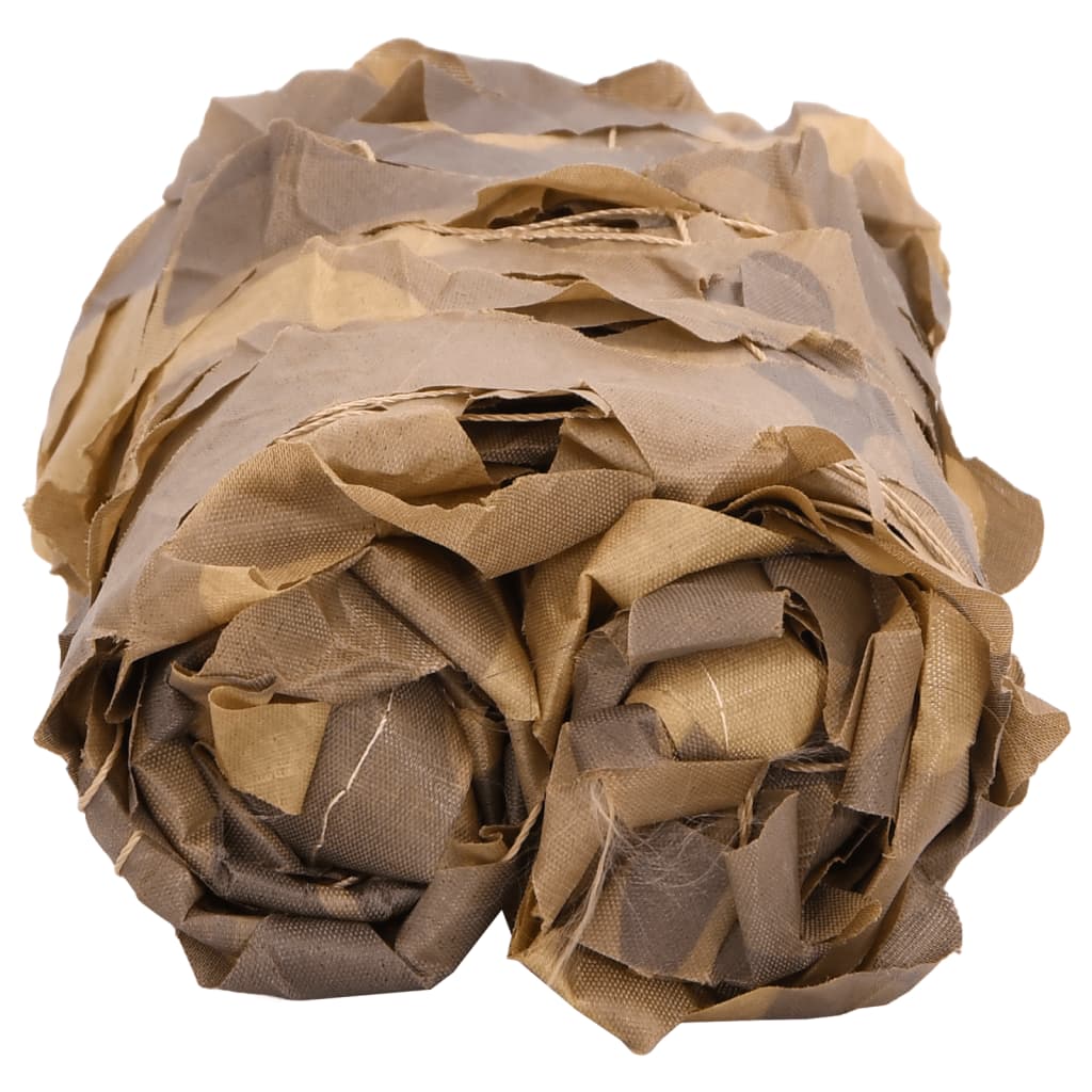 vidaXL Filet de camouflage avec sac de rangement 1038x137 cm sable