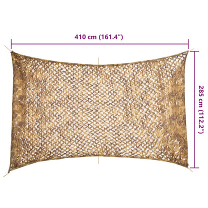 vidaXL Filet de camouflage avec sac de rangement 410x285 cm sable