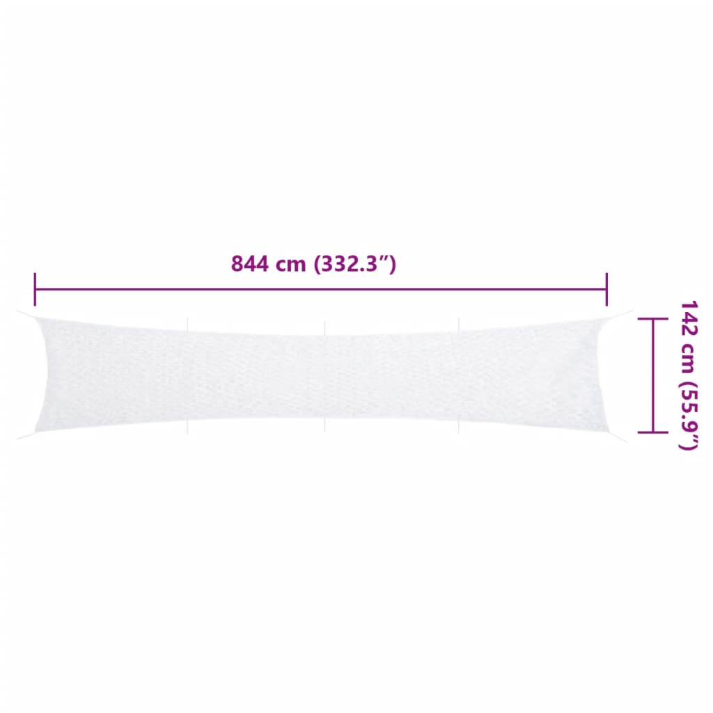 vidaXL Filet de camouflage avec sac de rangement 844x142 cm blanc