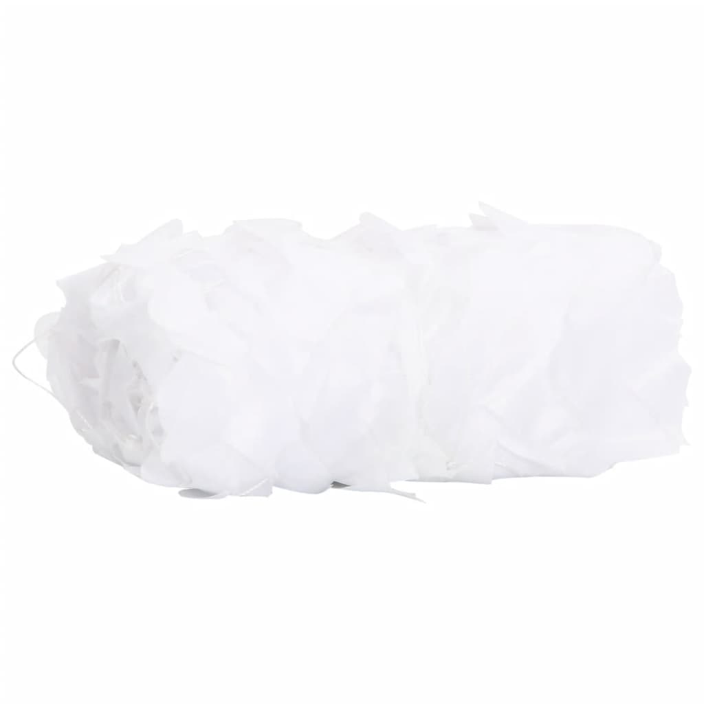 vidaXL Filet de camouflage avec sac de rangement 1038x137 cm blanc