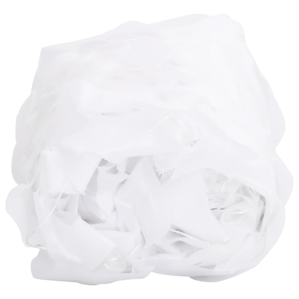 vidaXL Filet de camouflage avec sac de rangement 1038x137 cm blanc