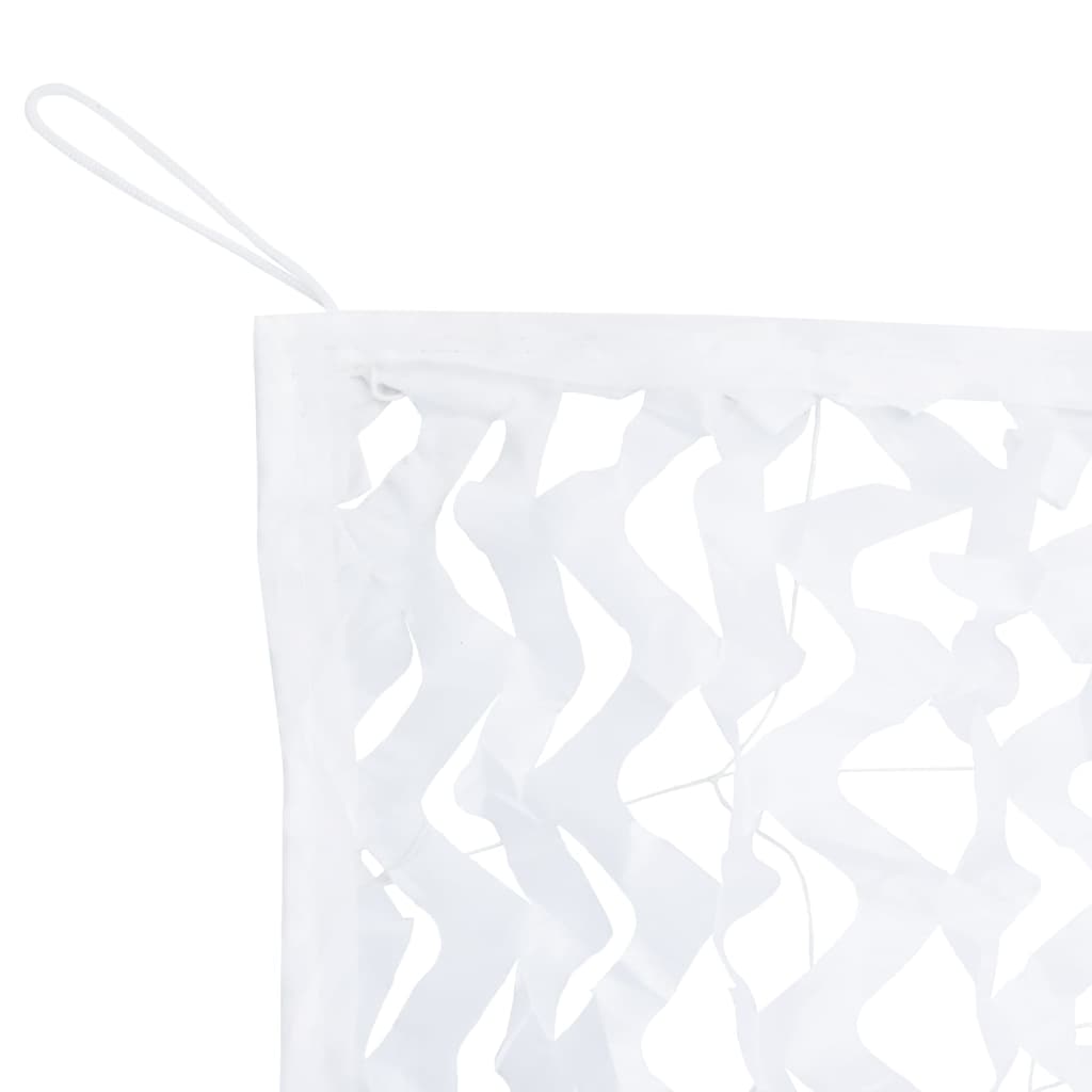 vidaXL Filet de camouflage avec sac de rangement 1038x137 cm blanc