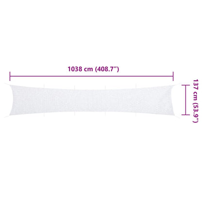 vidaXL Filet de camouflage avec sac de rangement 1038x137 cm blanc