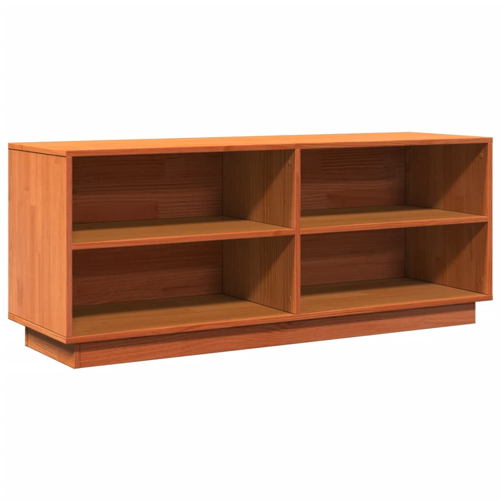 vidaXL Armoire à chaussures cire marron 110x34x45 cm bois pin massif