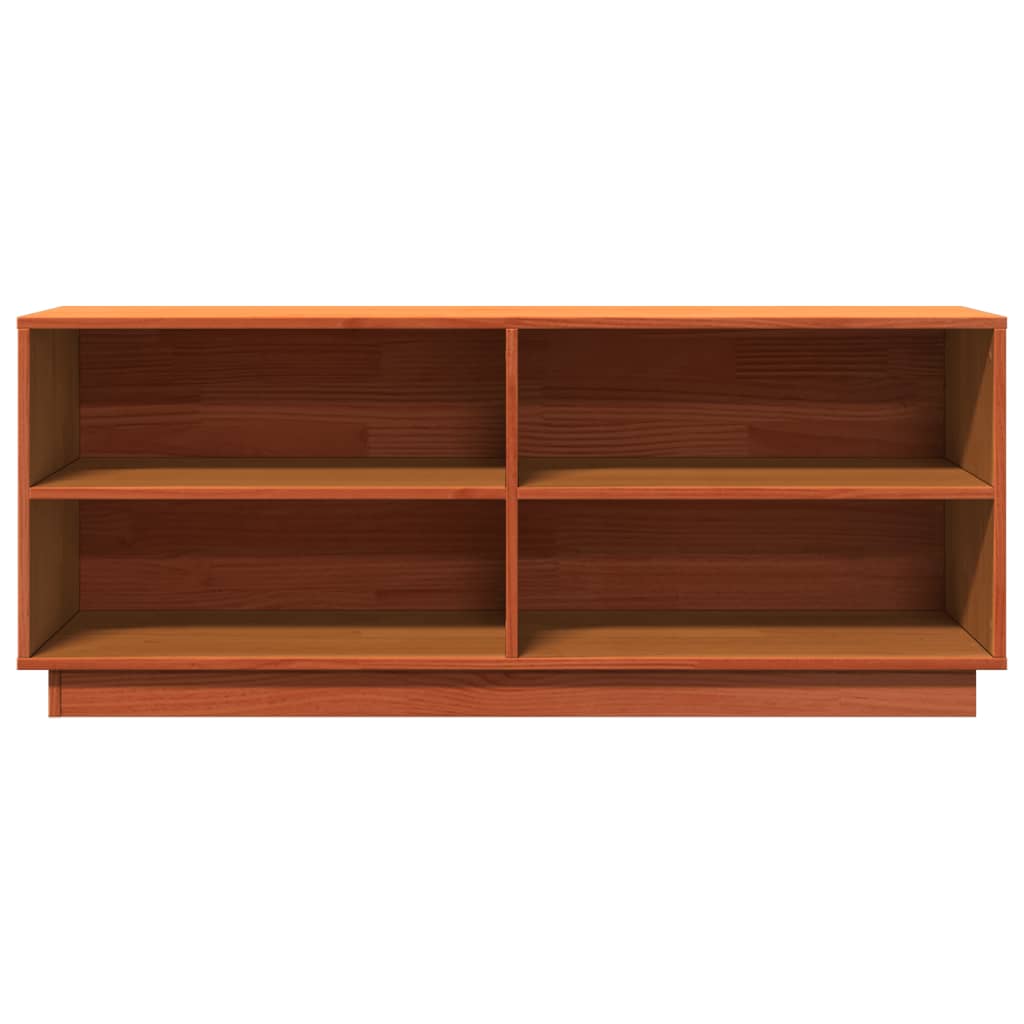 vidaXL Armoire à chaussures cire marron 110x34x45 cm bois pin massif