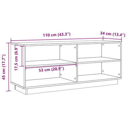 vidaXL Armoire à chaussures cire marron 110x34x45 cm bois pin massif