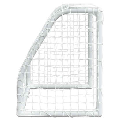vidaXL Buts de football pour enfants 2 pcs avec ballon blanc métal