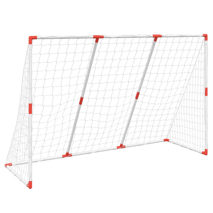 vidaXL But de football pour enfants avec ballons 2 en 1 blanc
