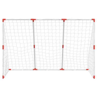vidaXL But de football pour enfants avec ballons 2 en 1 blanc