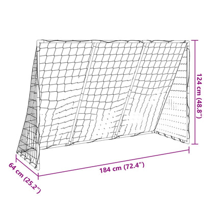 vidaXL But de football pour enfants avec ballons 2 en 1 blanc