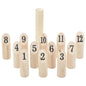 vidaXL Ensemble de jeu Number Kubb 13 pcs sac de transport pin massif