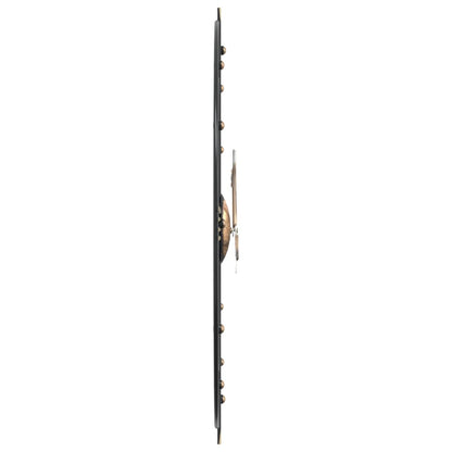 vidaXL Horloge murale noir Ø60 cm fer