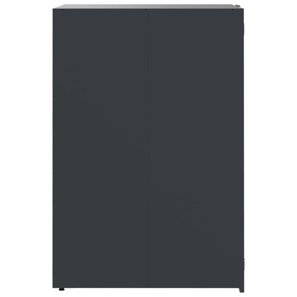 vidaXL Rangement à roulettes pour poubelles pour bac unique anthracite
