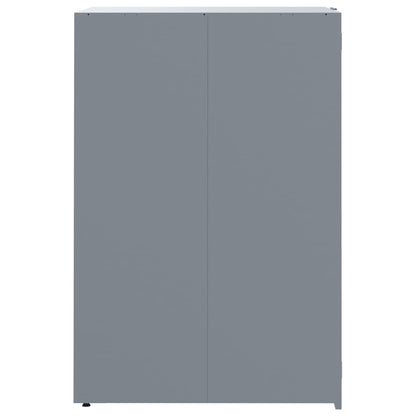 vidaXL Rangement à roulettes pour poubelles pour bac unique gris acier