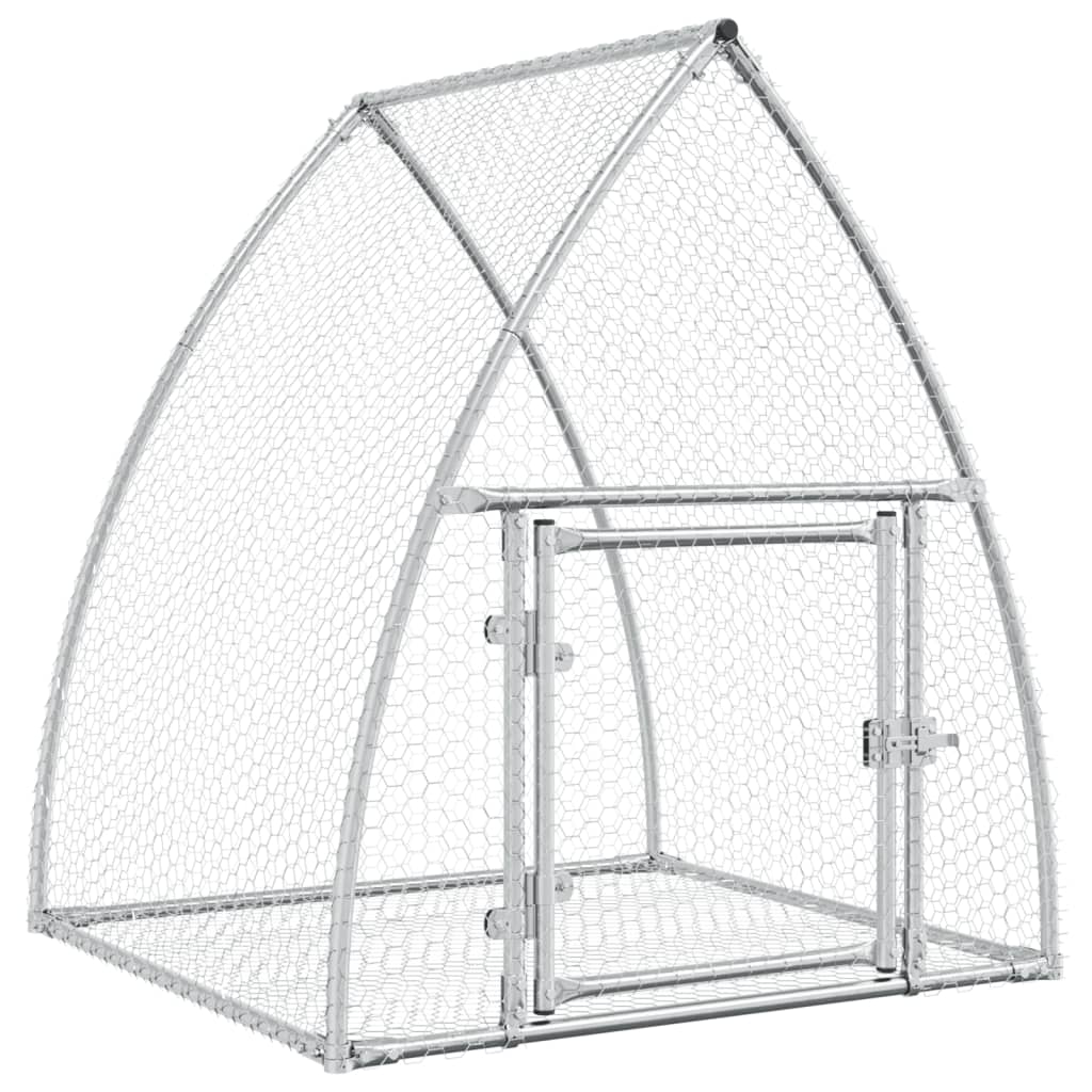 vidaXL Cage à lapin argenté 100x105x120 cm acier galvanisé