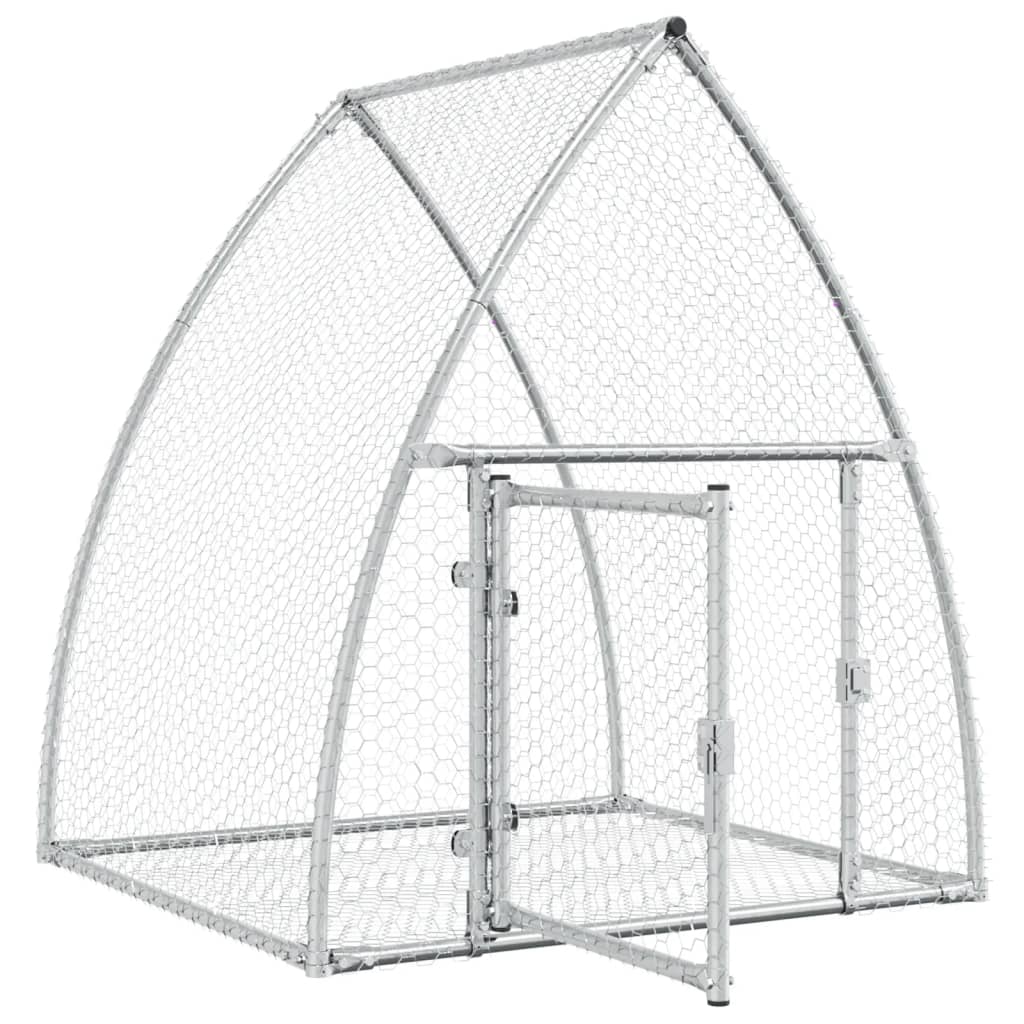 vidaXL Cage à lapin argenté 100x105x120 cm acier galvanisé