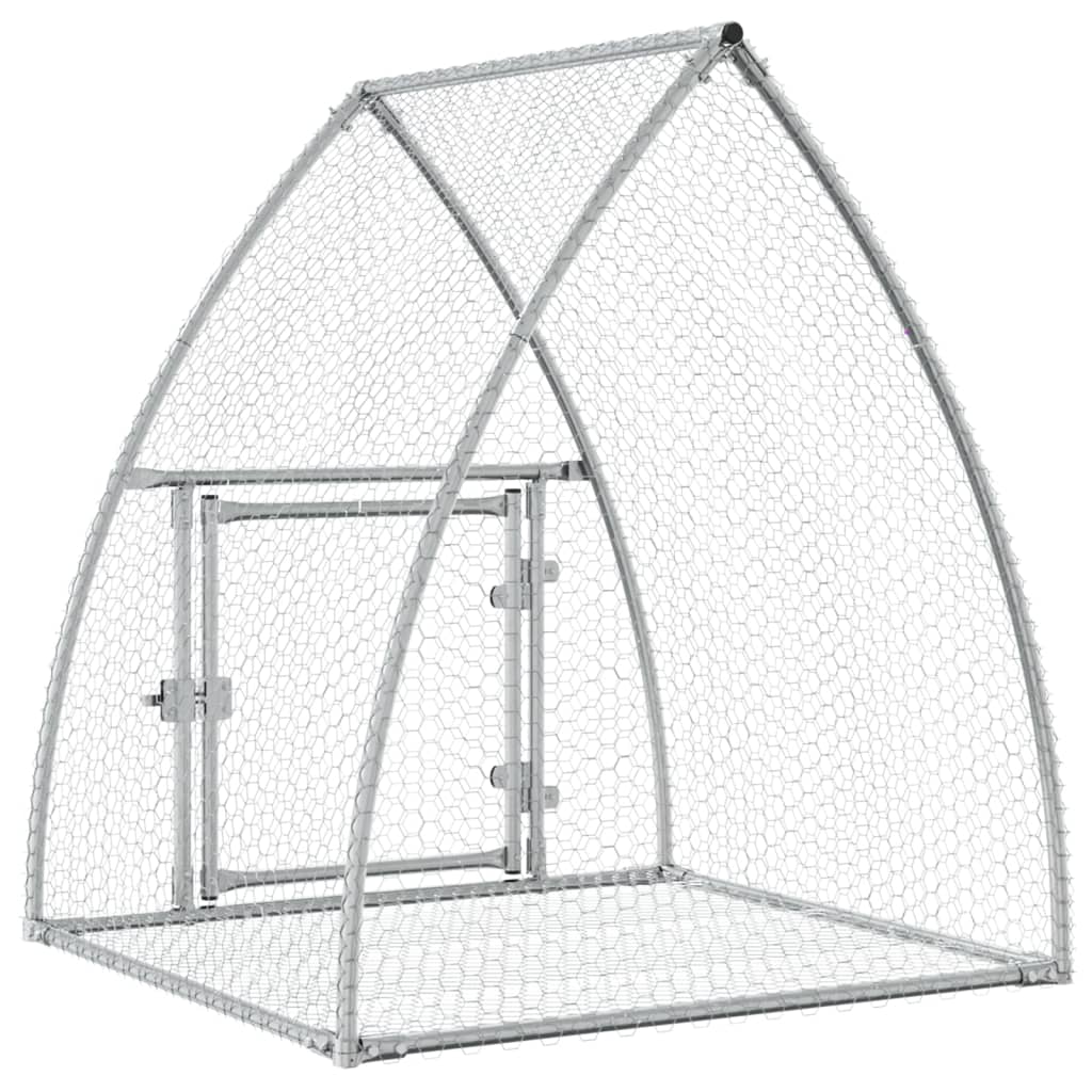 vidaXL Cage à lapin argenté 100x105x120 cm acier galvanisé