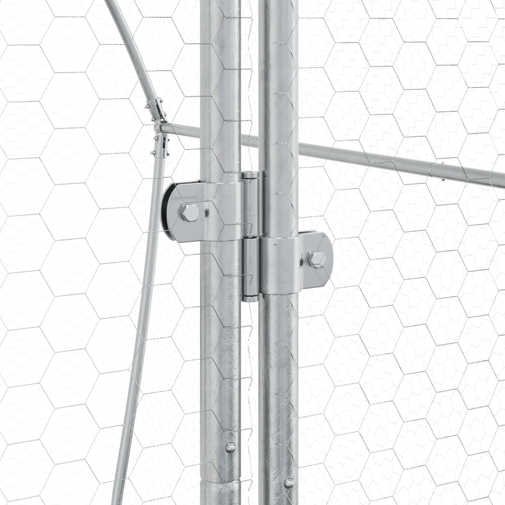 vidaXL Cage à lapin argenté 100x105x120 cm acier galvanisé