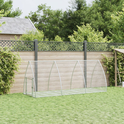 vidaXL Cage à lapin argenté 300x105x120 cm acier galvanisé