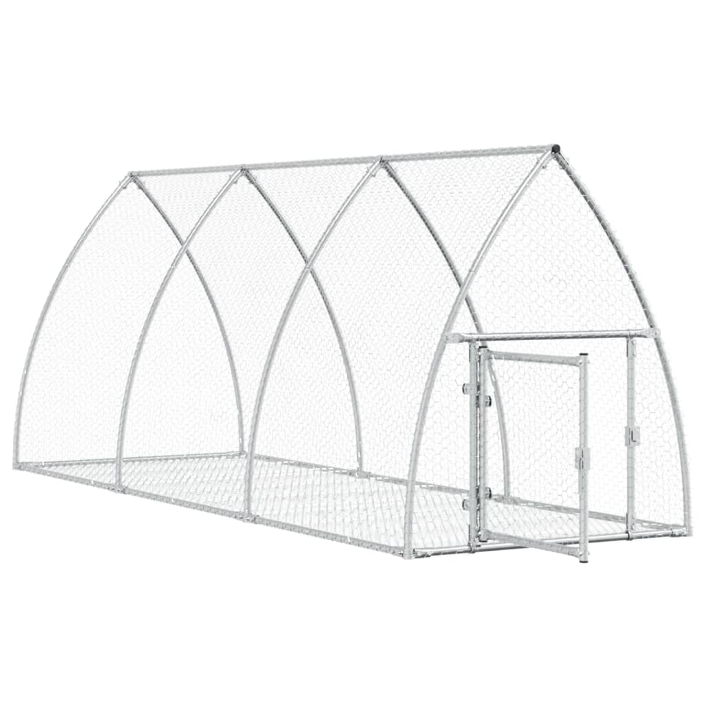 vidaXL Cage à lapin argenté 300x105x120 cm acier galvanisé