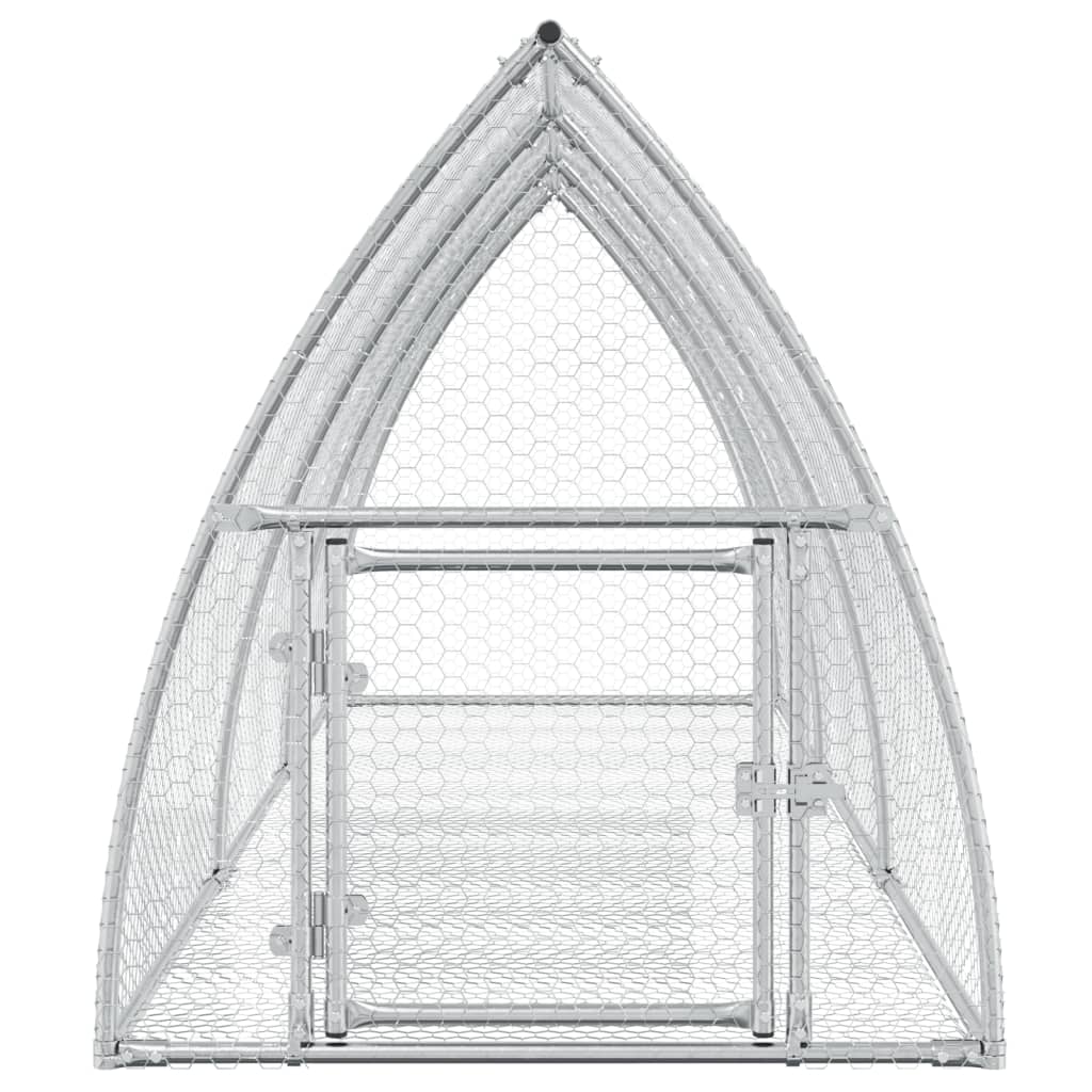 vidaXL Cage à lapin argenté 300x105x120 cm acier galvanisé