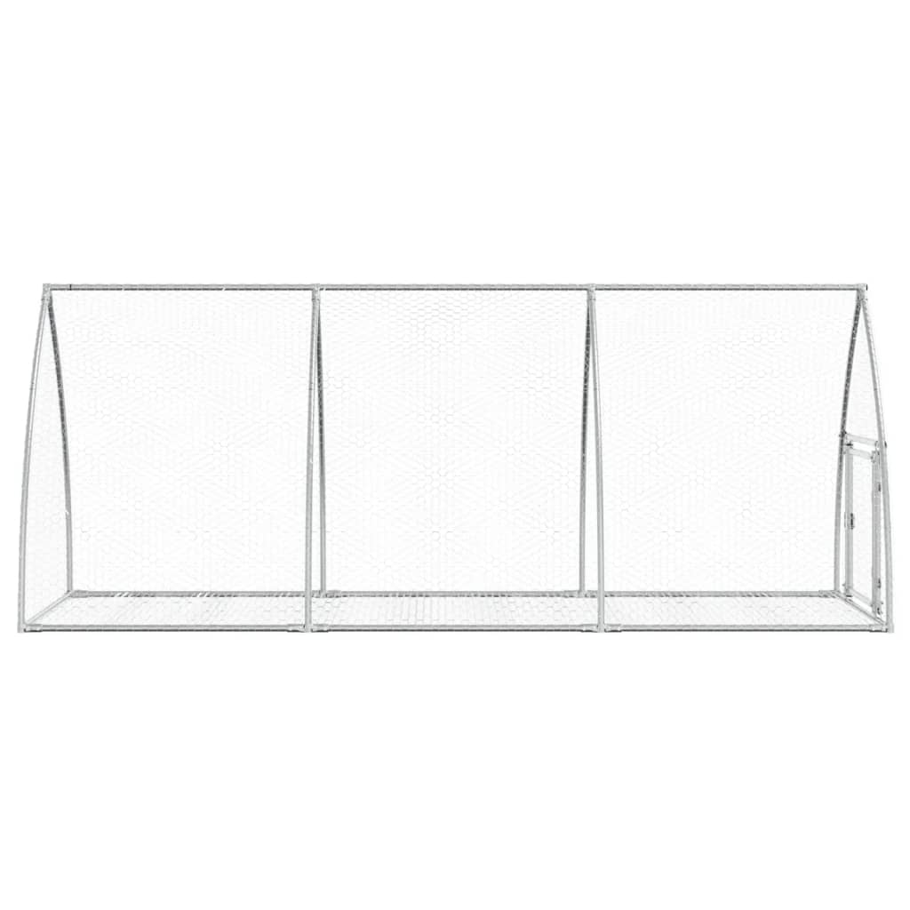 vidaXL Cage à lapin argenté 300x105x120 cm acier galvanisé
