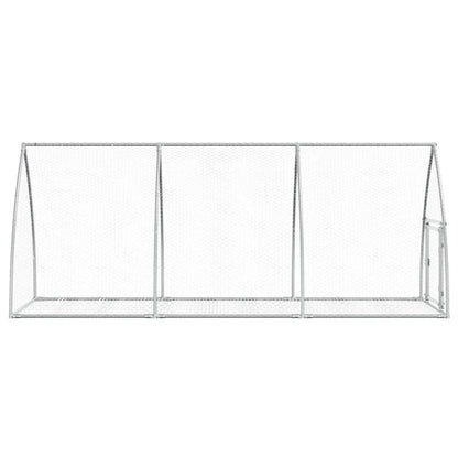 vidaXL Cage à lapin argenté 300x105x120 cm acier galvanisé