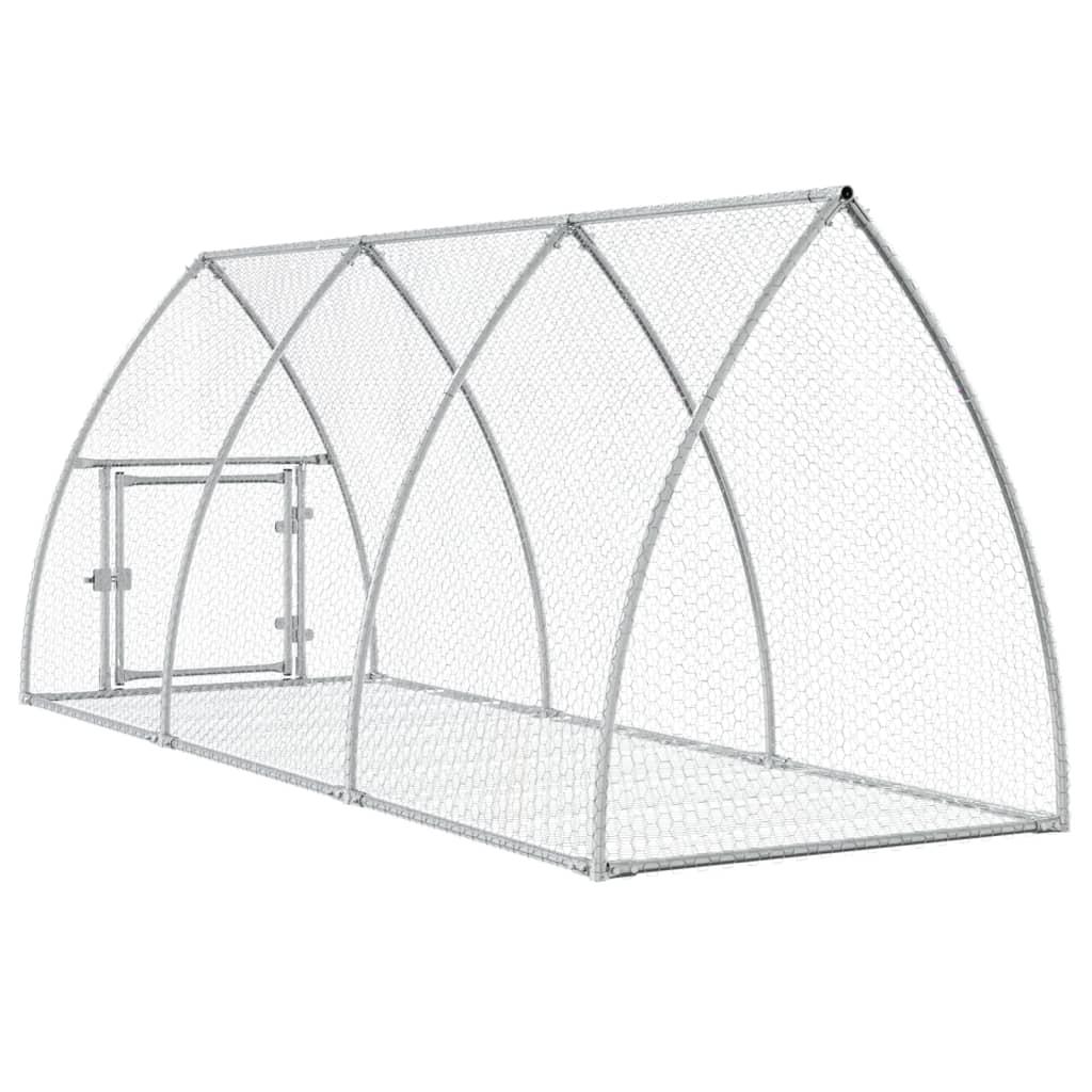 vidaXL Cage à lapin argenté 300x105x120 cm acier galvanisé