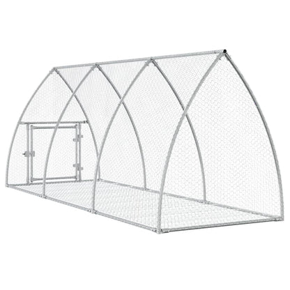 vidaXL Cage à lapin argenté 300x105x120 cm acier galvanisé