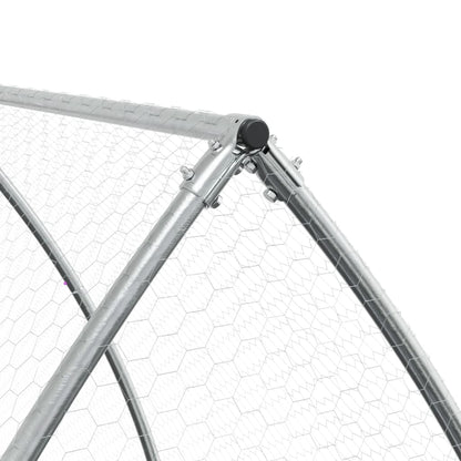 vidaXL Cage à lapin argenté 300x105x120 cm acier galvanisé