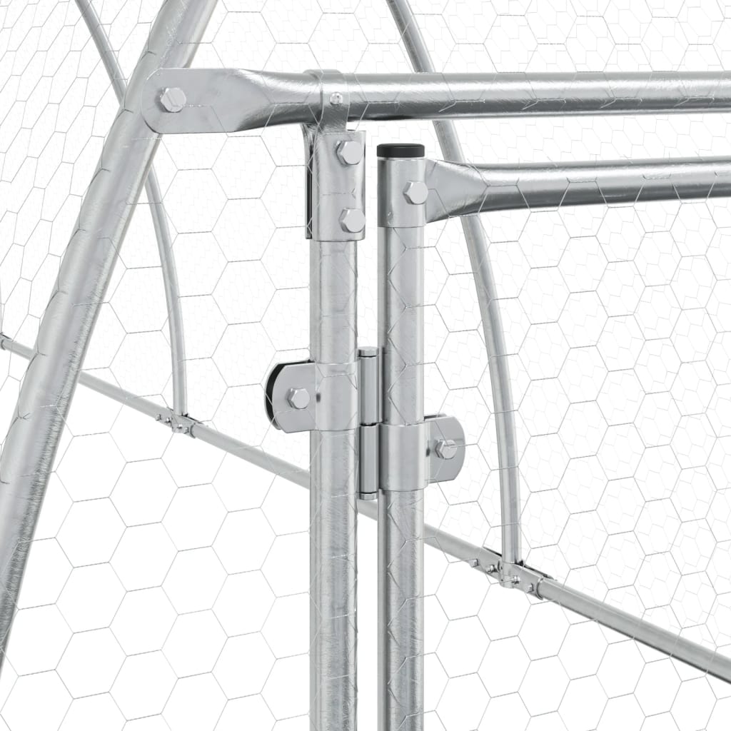 vidaXL Cage à lapin argenté 300x105x120 cm acier galvanisé