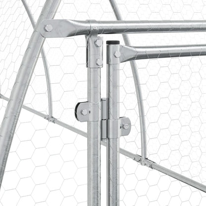 vidaXL Cage à lapin argenté 300x105x120 cm acier galvanisé